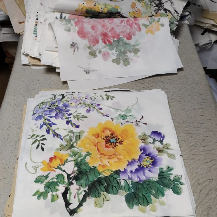 芝***爱国画国画花鸟花鸟国画