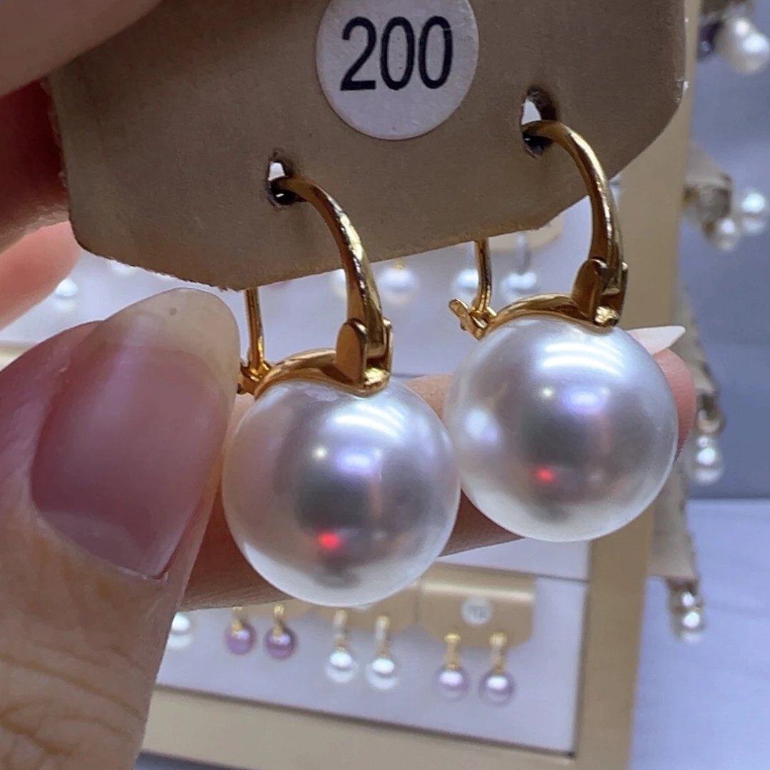 银S925镶嵌淡水珍珠耳饰