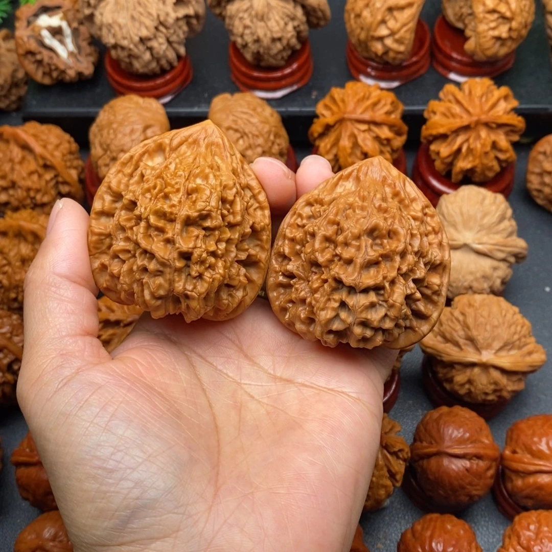 文玩核桃把件48官帽