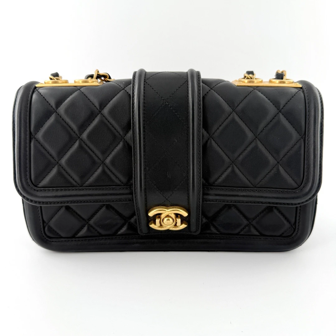 99新 Chanel/香奈儿 Elegent CC 口盖包 2015年小票保卡 C1822