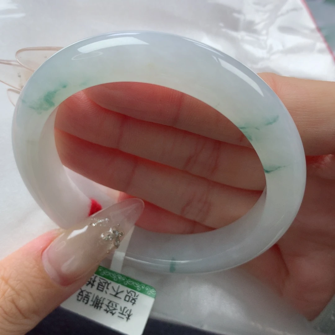 未镶嵌手镯翡翠缅甸天然翡翠A货53.8