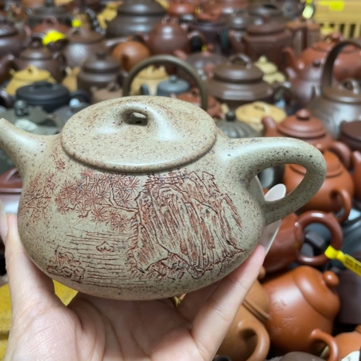 底槽青茶壶紫砂艺术作品