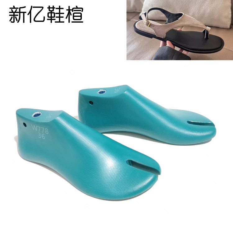 欧美女款圆头平底开叉凉鞋楦头外销欧码夏季凉鞋楦头鞋模W778