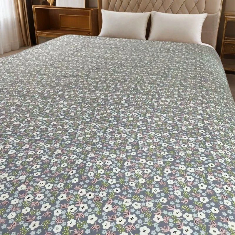 杏花灰-被套 100%棉断码清货被套 微瑕灰底