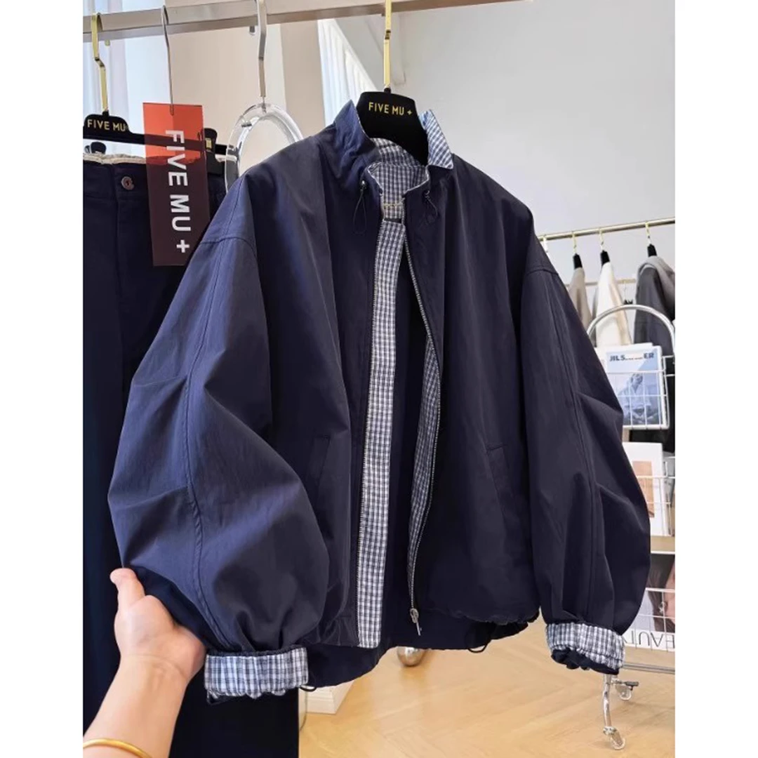 胖mm2-300斤高级感韩系穿搭休闲冲锋衣外套秋冬宽松工装风夹克女