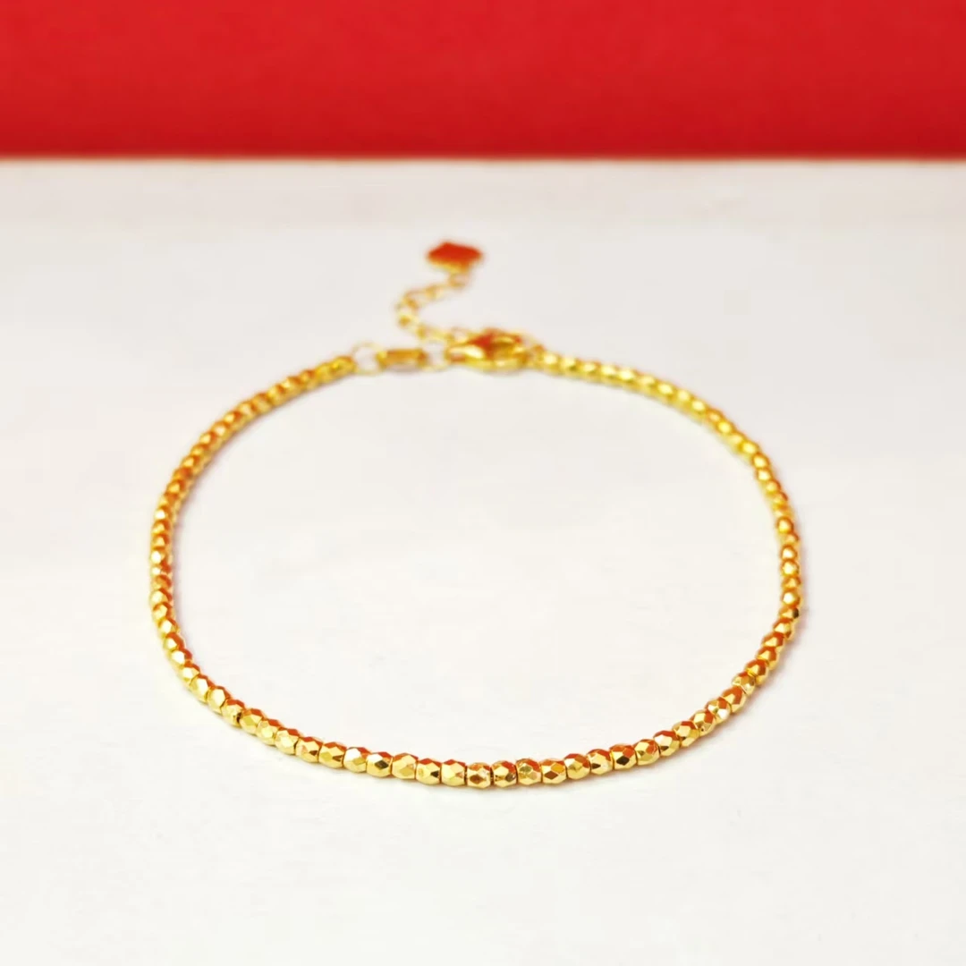 足金999大蹦迪手链轻奢精致#01485