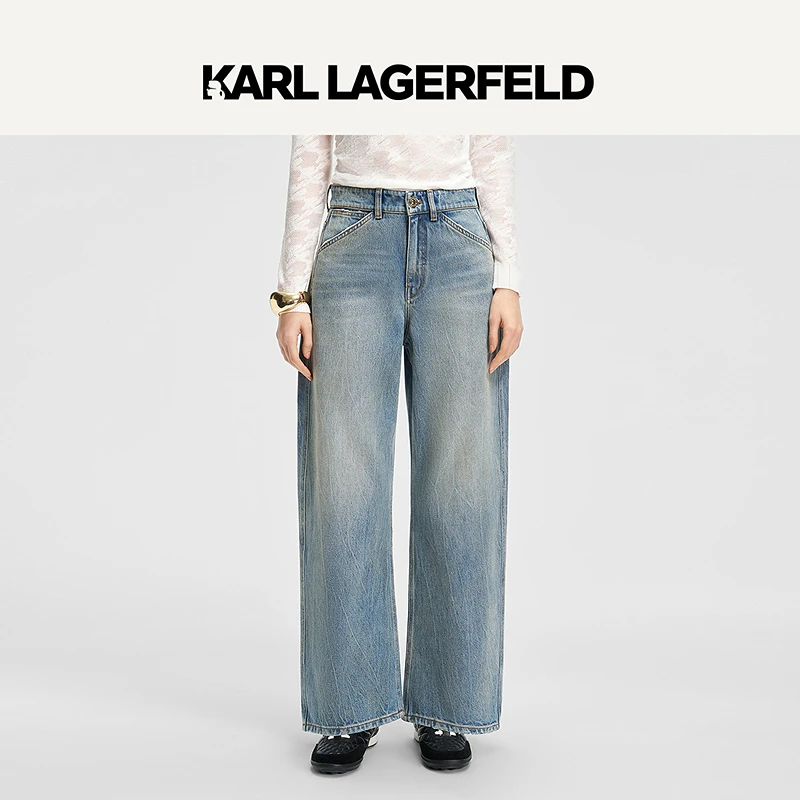 【米儿专属】KARL LAGERFELD25春季水洗牛仔裤老佛爷M21E1101