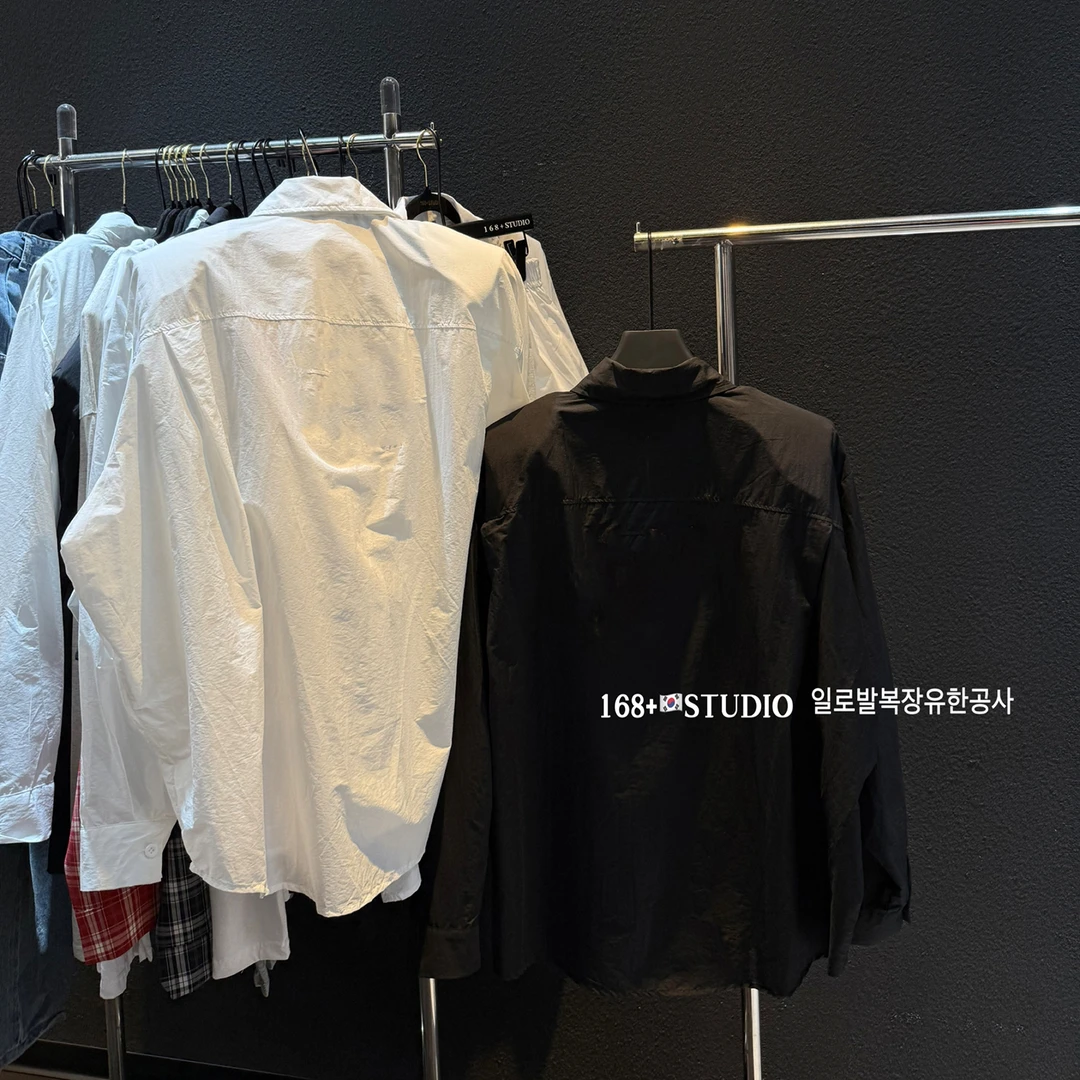 下衣消失白色垫肩衬衫女2025新款爆款小众设计感宽松净版纯色上衣