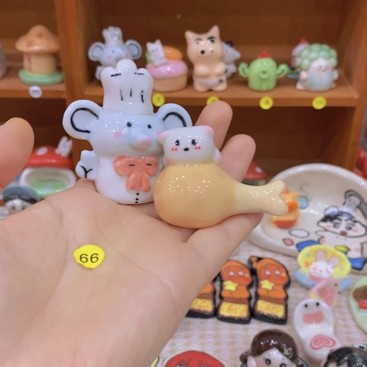 陶瓷小摆件，纯手工捏制66