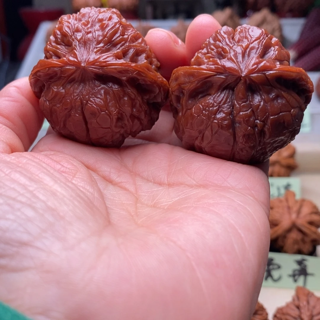 寻***材文玩核桃把件南瓜蛇