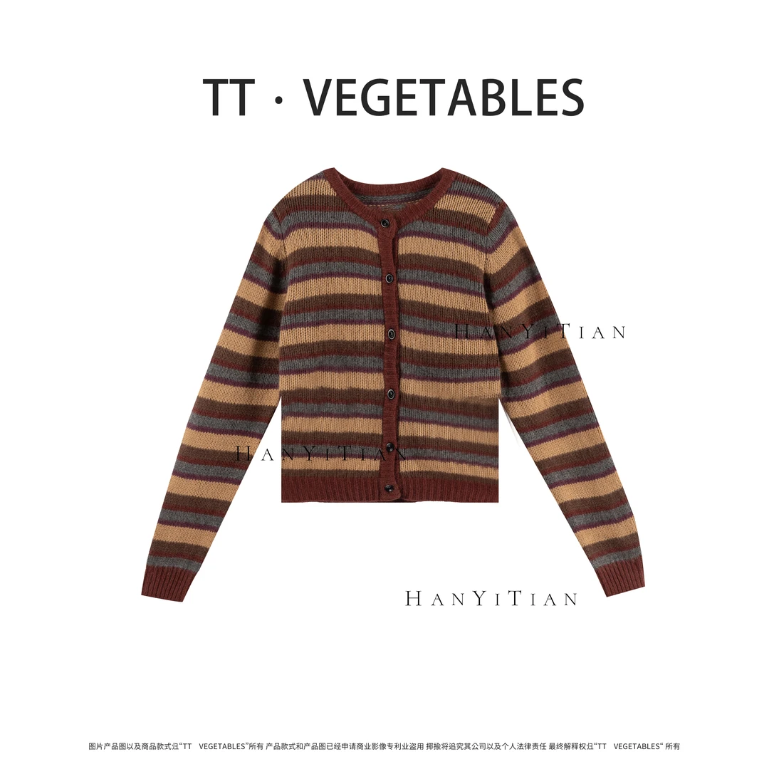 花眠 针织休闲时尚百搭气质毛衣开衫923663