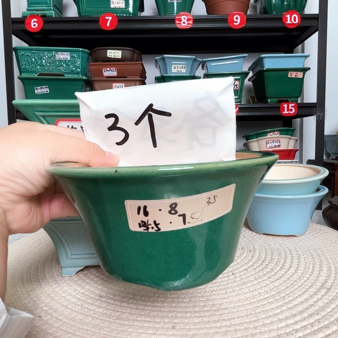 风***淡宜兴紫砂花盆直播间