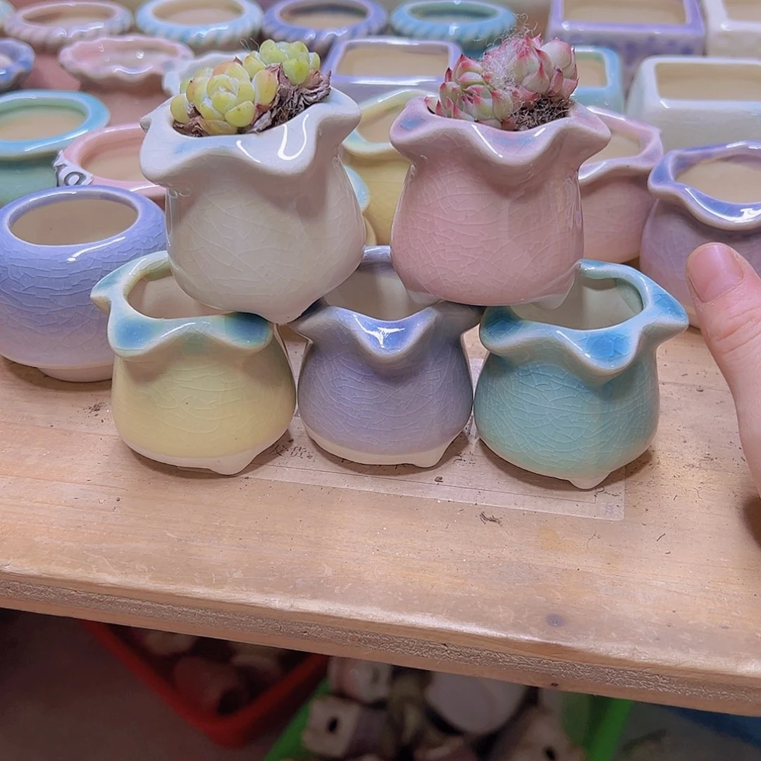 陶瓷花盆当场满12包邮