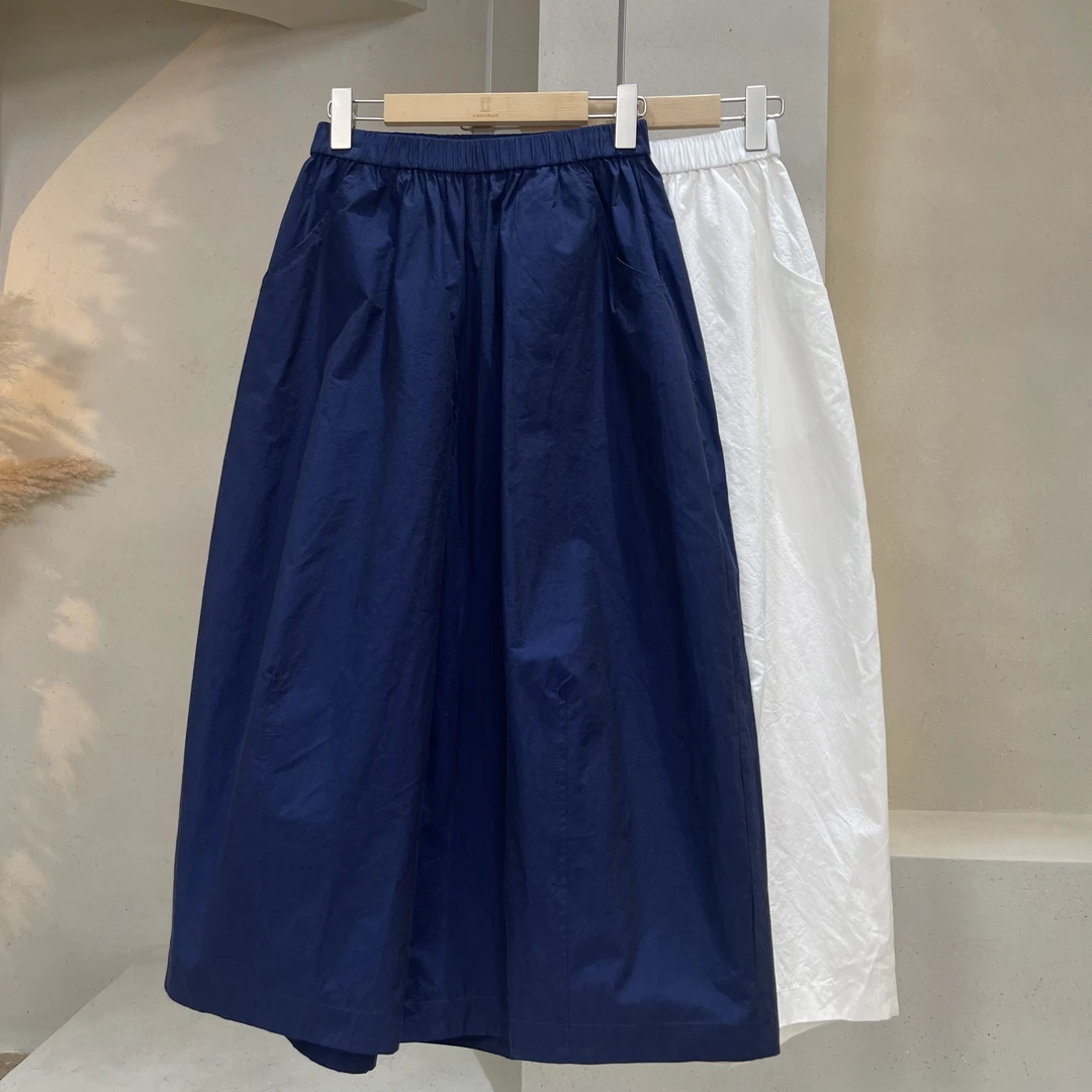 Li Wang/里望设计师款  进口棉 宽松百搭夏季简约休闲阔腿裤