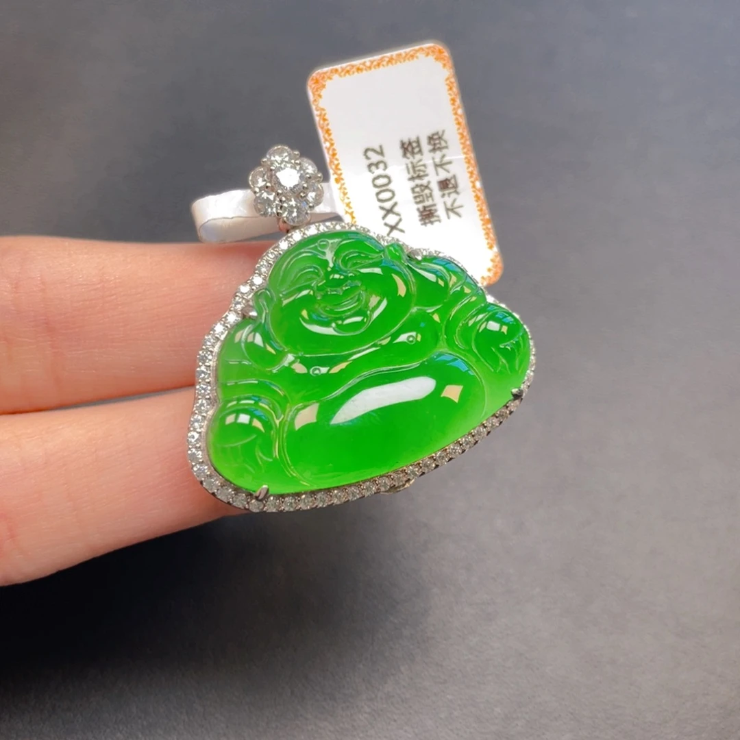 【闪购商品】吊坠(不含链)银S925镶嵌翡翠