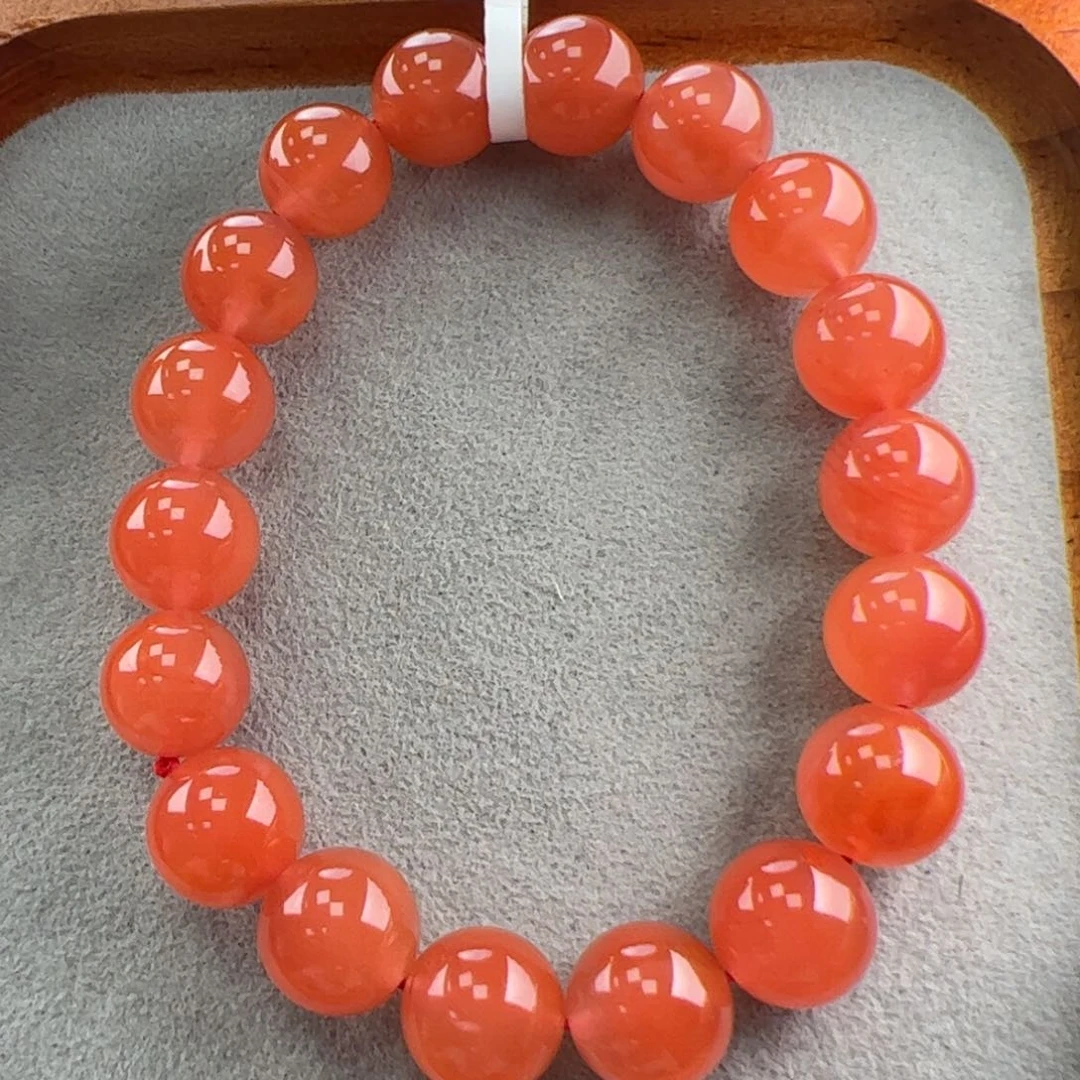 南红玛瑙（樱桃红手串11+）银S925镶嵌