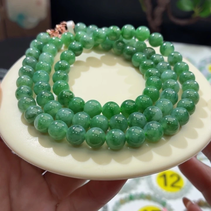 未镶嵌手链翡翠冰胶绿飘卡8.2