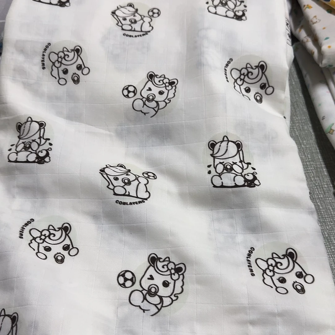 棉670号纱布纯棉卡通两米
