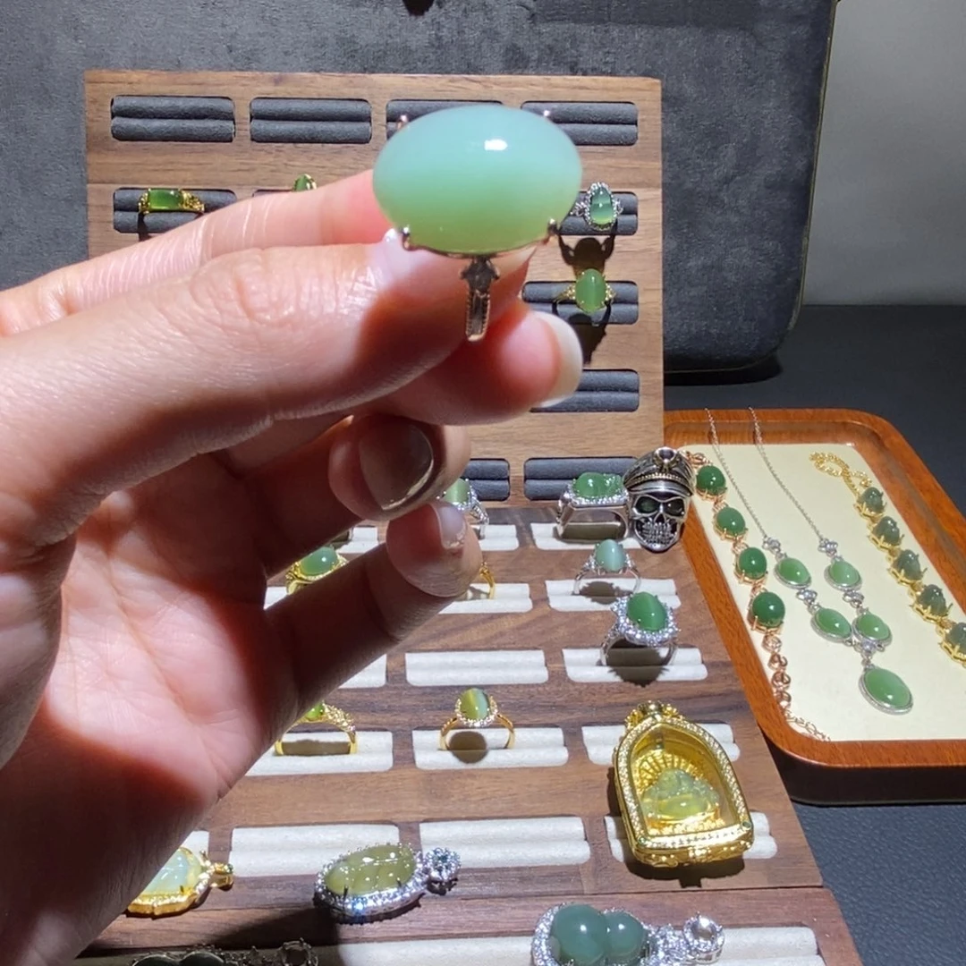 和田玉（碧玉）未镶嵌戒指