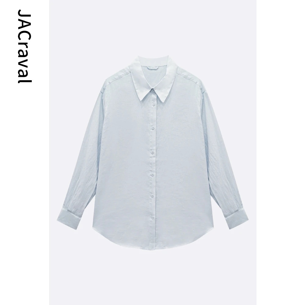 JACRAVAL【云线漫歌·棉纨】通勤直筒衬衫C-05790