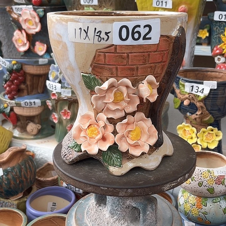 紫砂花盆粗陶材质多肉花盆