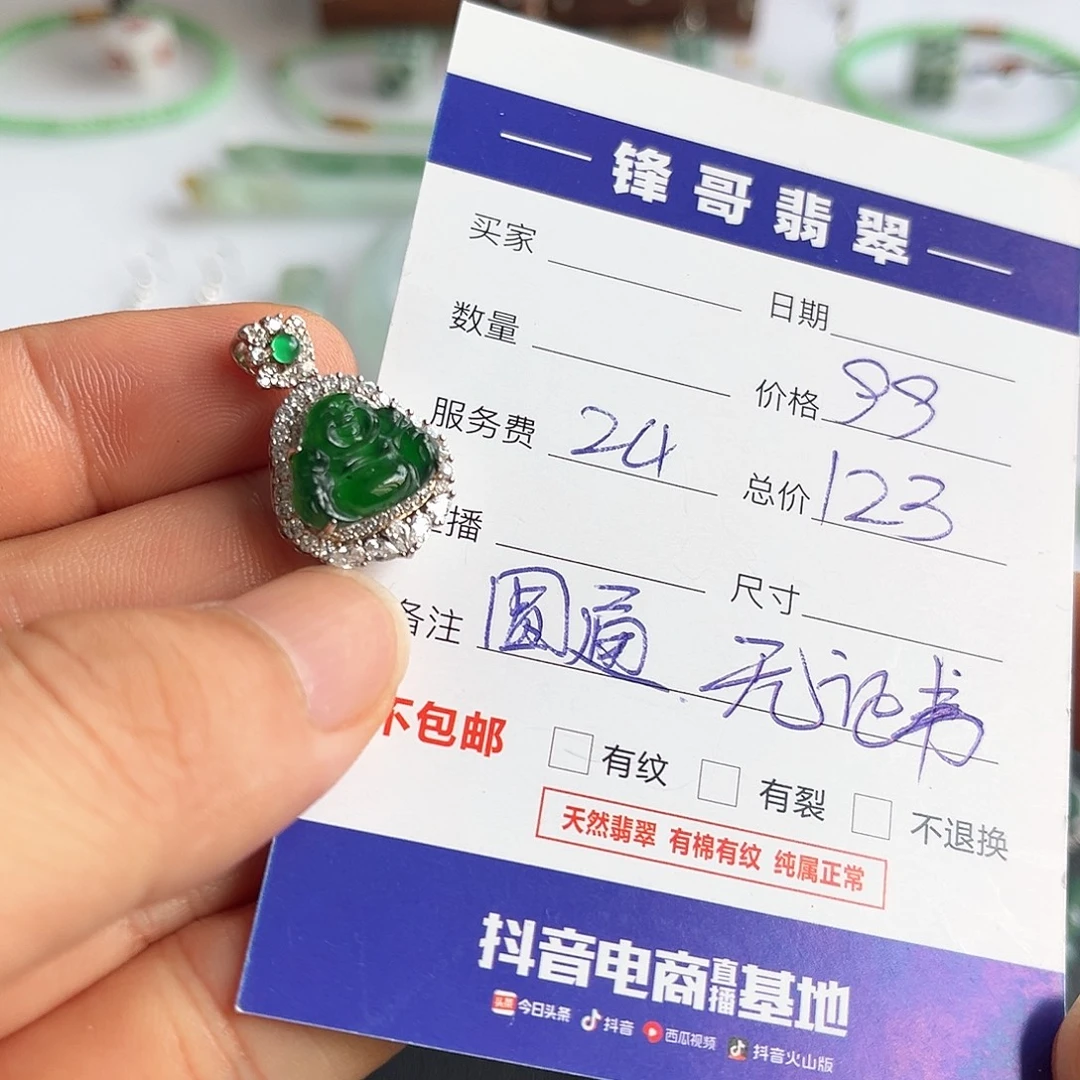 颈饰银S925镶嵌翡翠福利