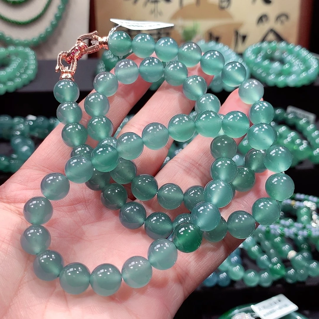 毛***夹翡翠未镶嵌手链卡10