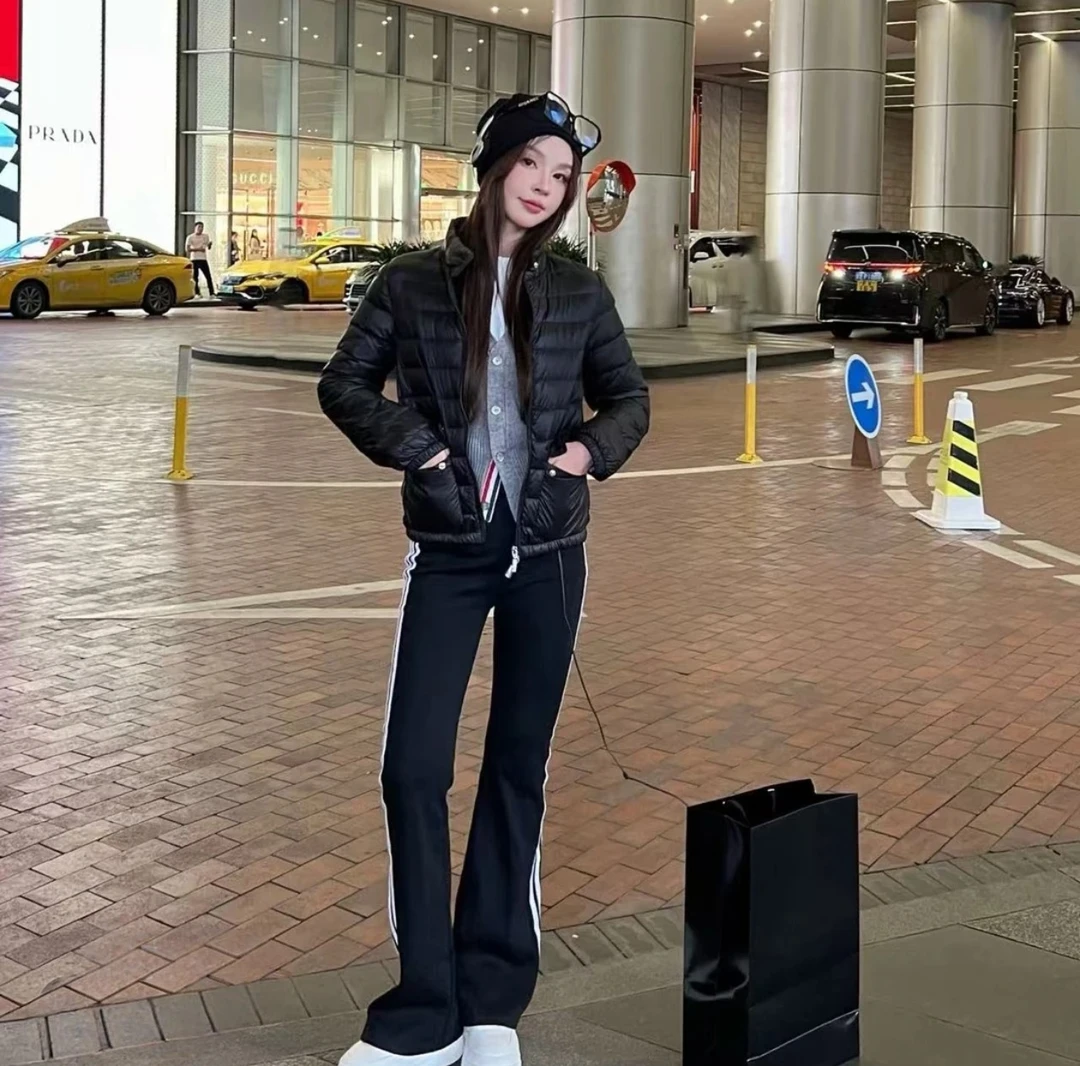 新款2025轻薄保暖女立长袖鹅绒羽绒服女秋冬小个子时尚百搭外套
