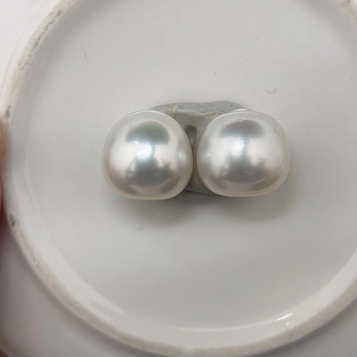 未镶嵌海水珍珠颈饰13-14mm 澳白 耳坠H3