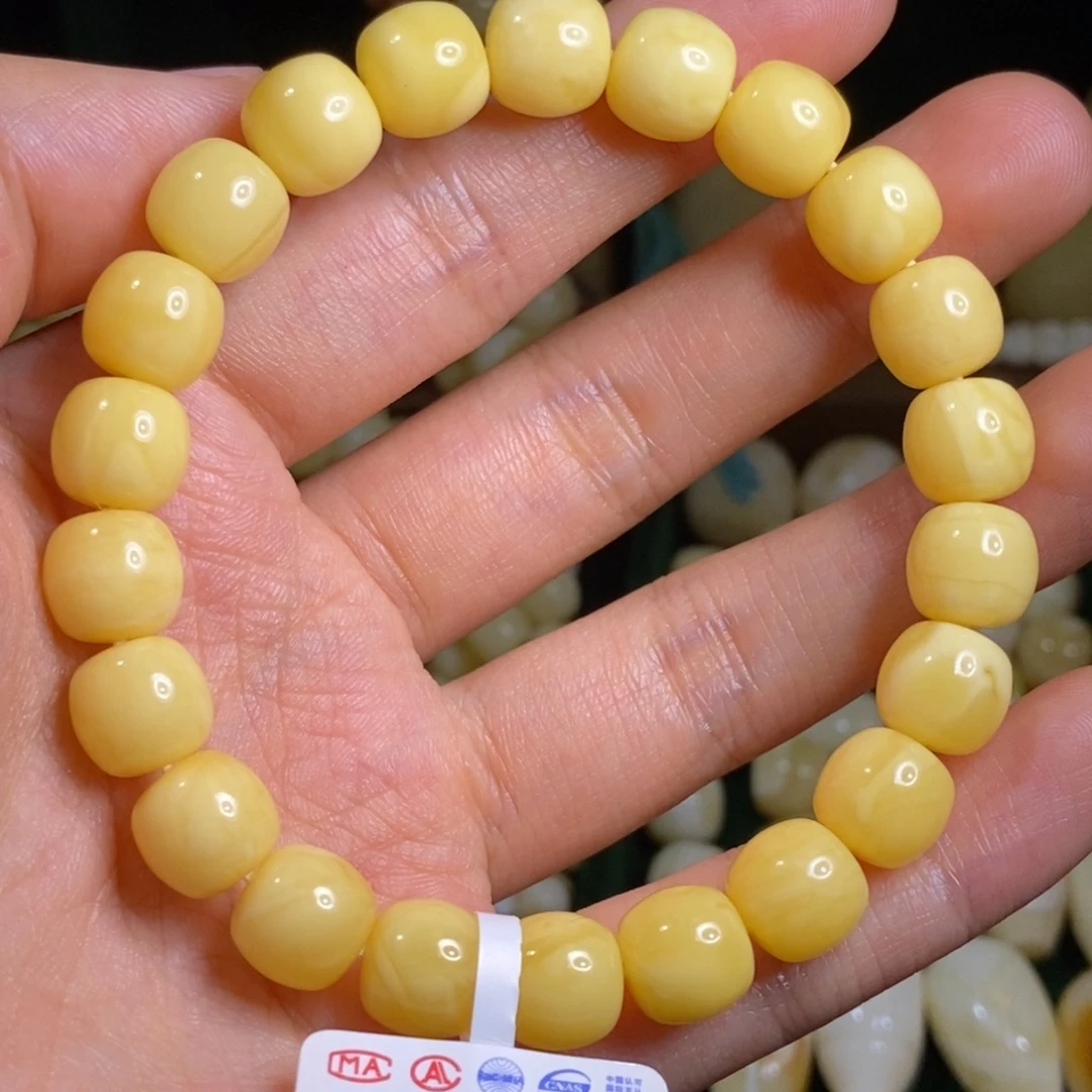 蜜蜡未镶嵌裸石9.5手串