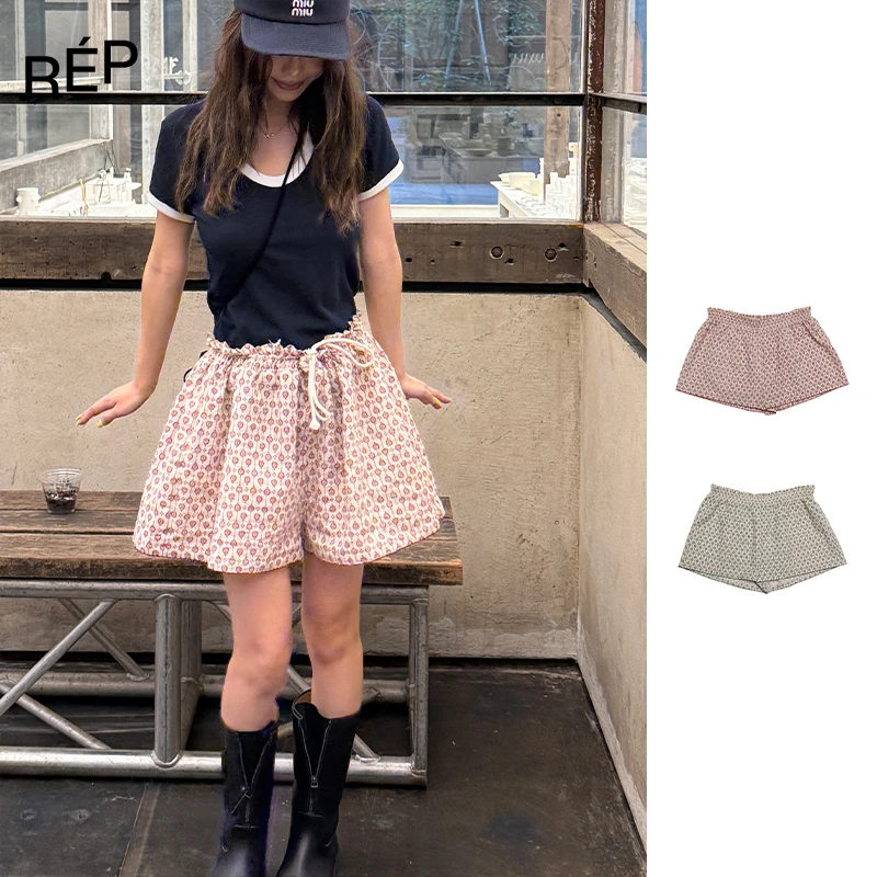 【5折现货】Puzzle piece设计师品牌绿/红色抽绳休闲短裤 25PF NO退