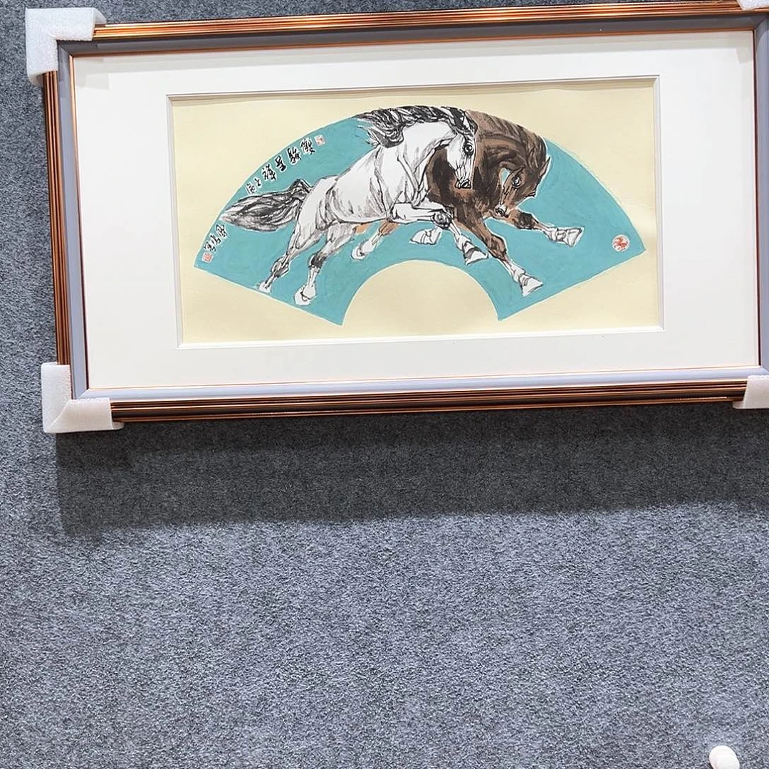 国画纯手绘画心原创