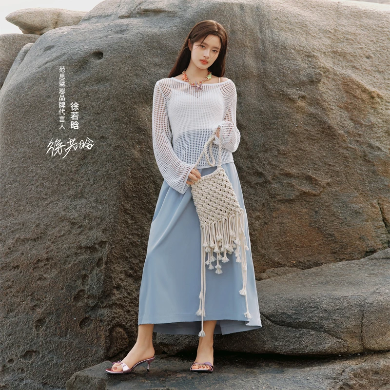 【金拐子专属】范思蓝恩【徐若晗同】日罩衫松弛针织上衣25FS12488