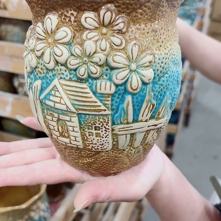 有孔.凑满10元发货多肉陶瓷花盆！