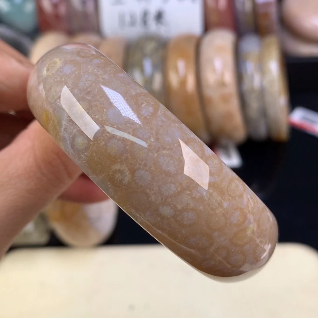 硅化珊瑚（珊瑚玉）未镶嵌吊坠(赠链)上新57圈（49号）