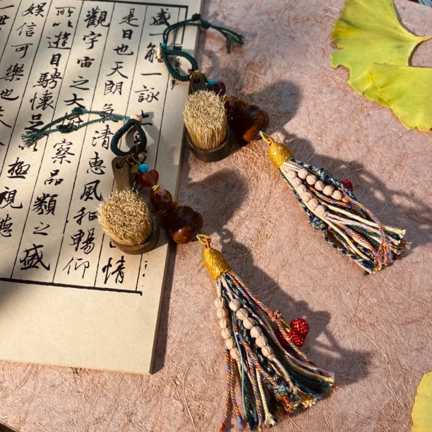 刷子-桃核多宝挂饰-多样性发一-A3033-自发