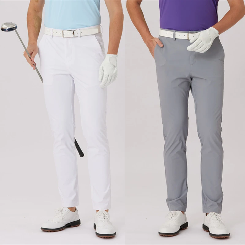 Azureway高尔夫薄男长裤透气速干弹力修身松紧腰裤子GOLF运动球裤