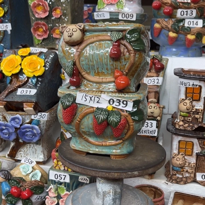 紫砂花盆粗陶材质多肉花盆