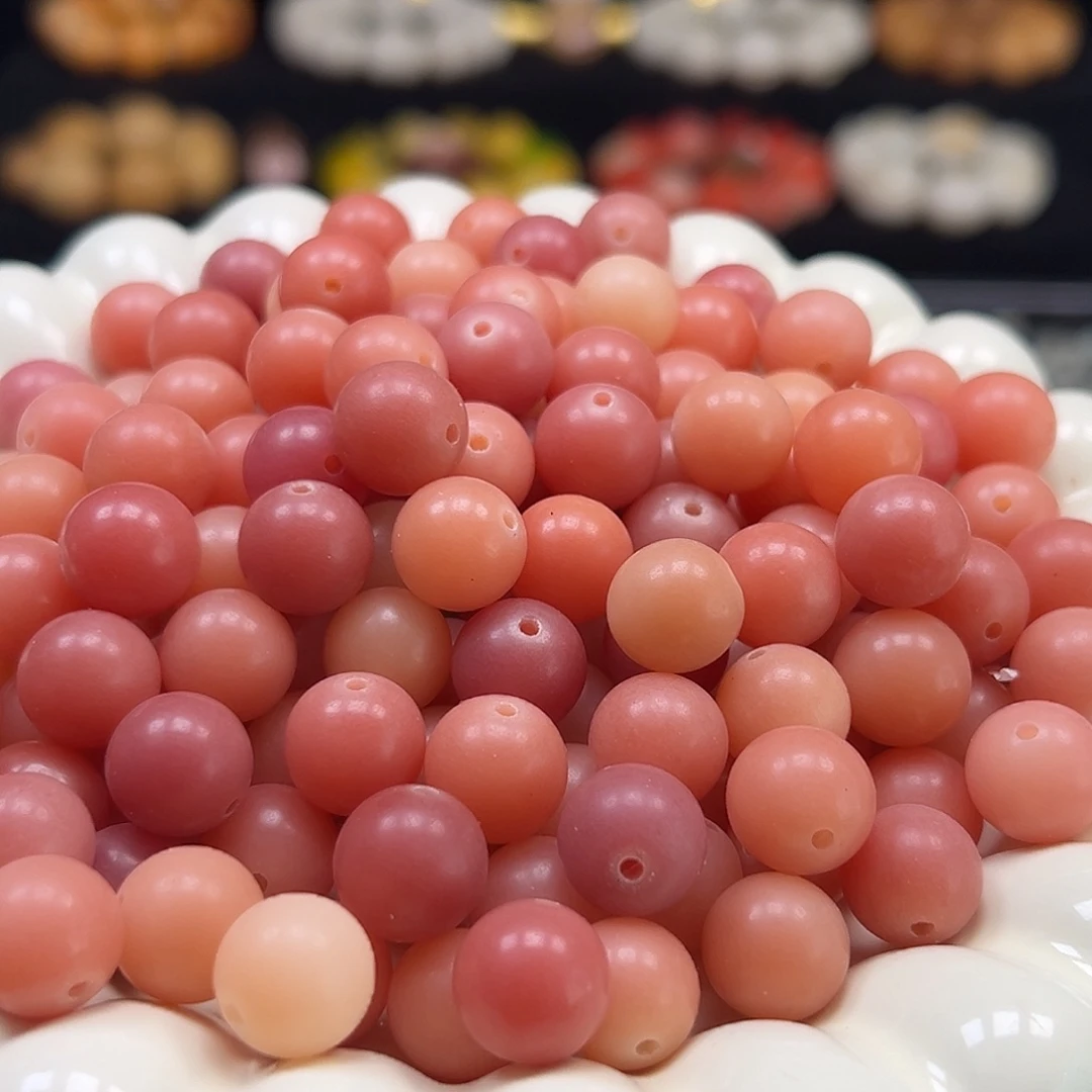 菩提根/象牙果手串卡12粉圆120颗