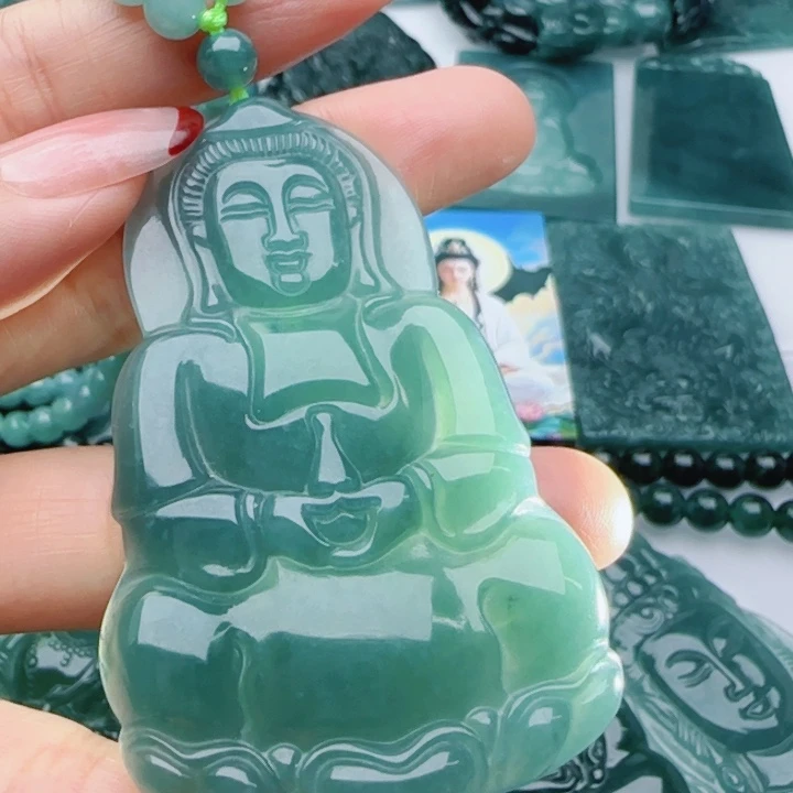 翡翠未镶嵌颈饰多样性发货天然A货翡翠