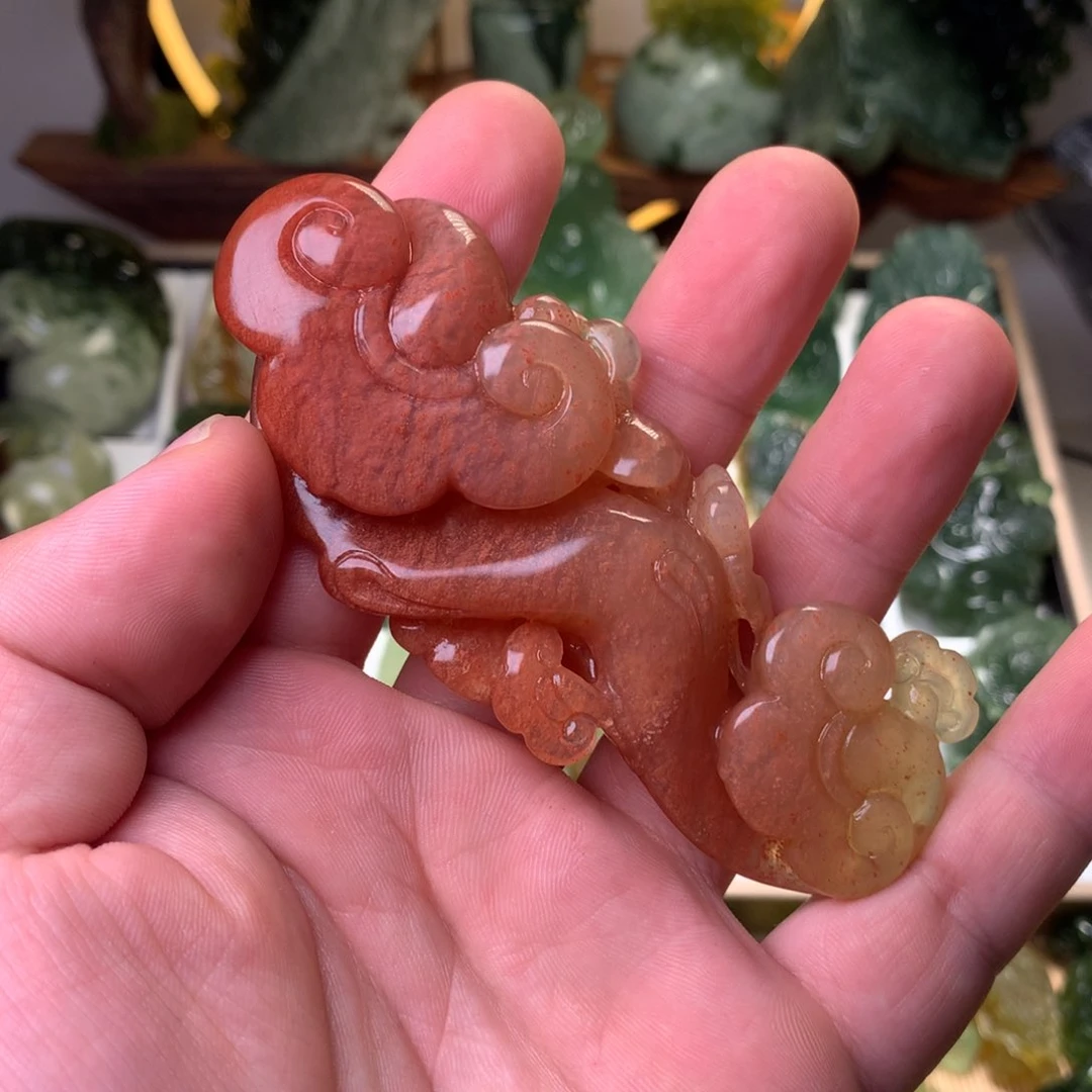 竹***️岫玉未镶嵌手把件