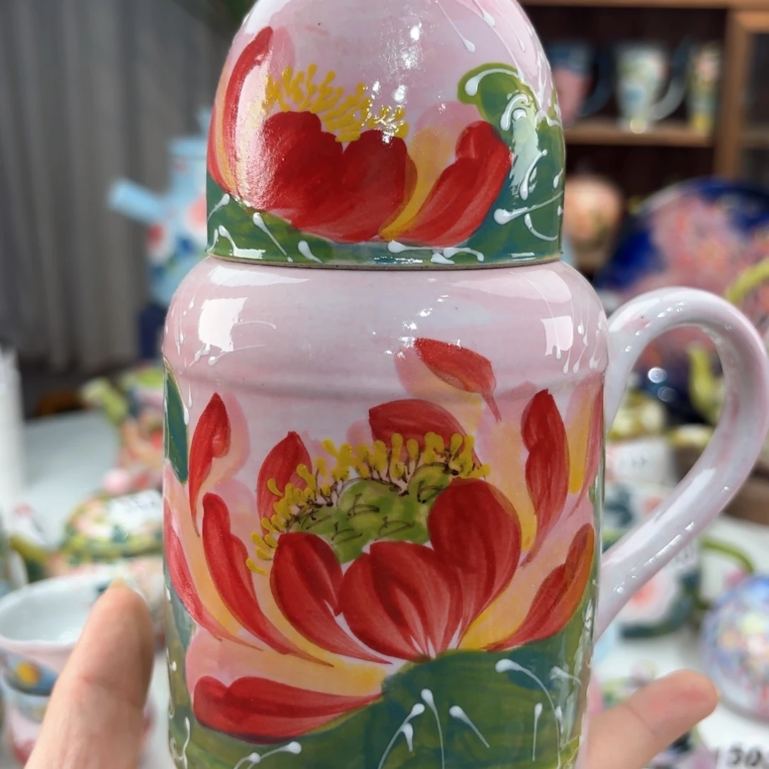 景德镇手绘高温釉下彩陶瓷茶具