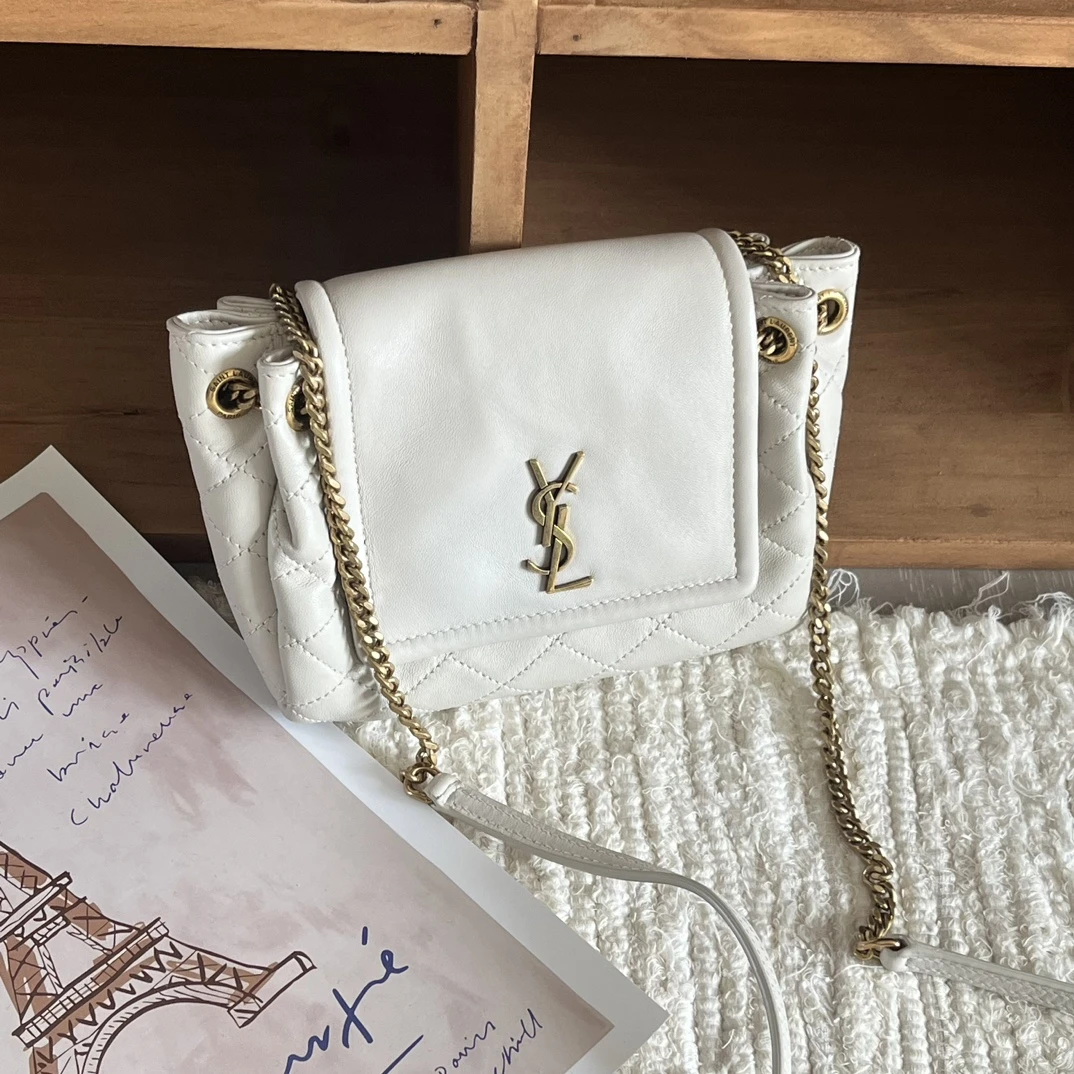 95新 YSL/圣罗兰 千禧一代-白金nolita斜挎包16038697