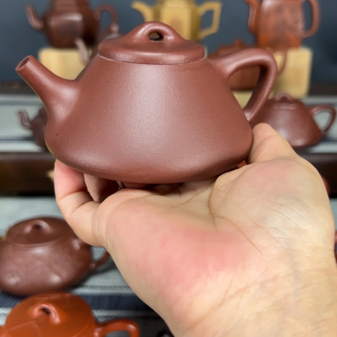 茶壶紫砂小*格子冶石瓢