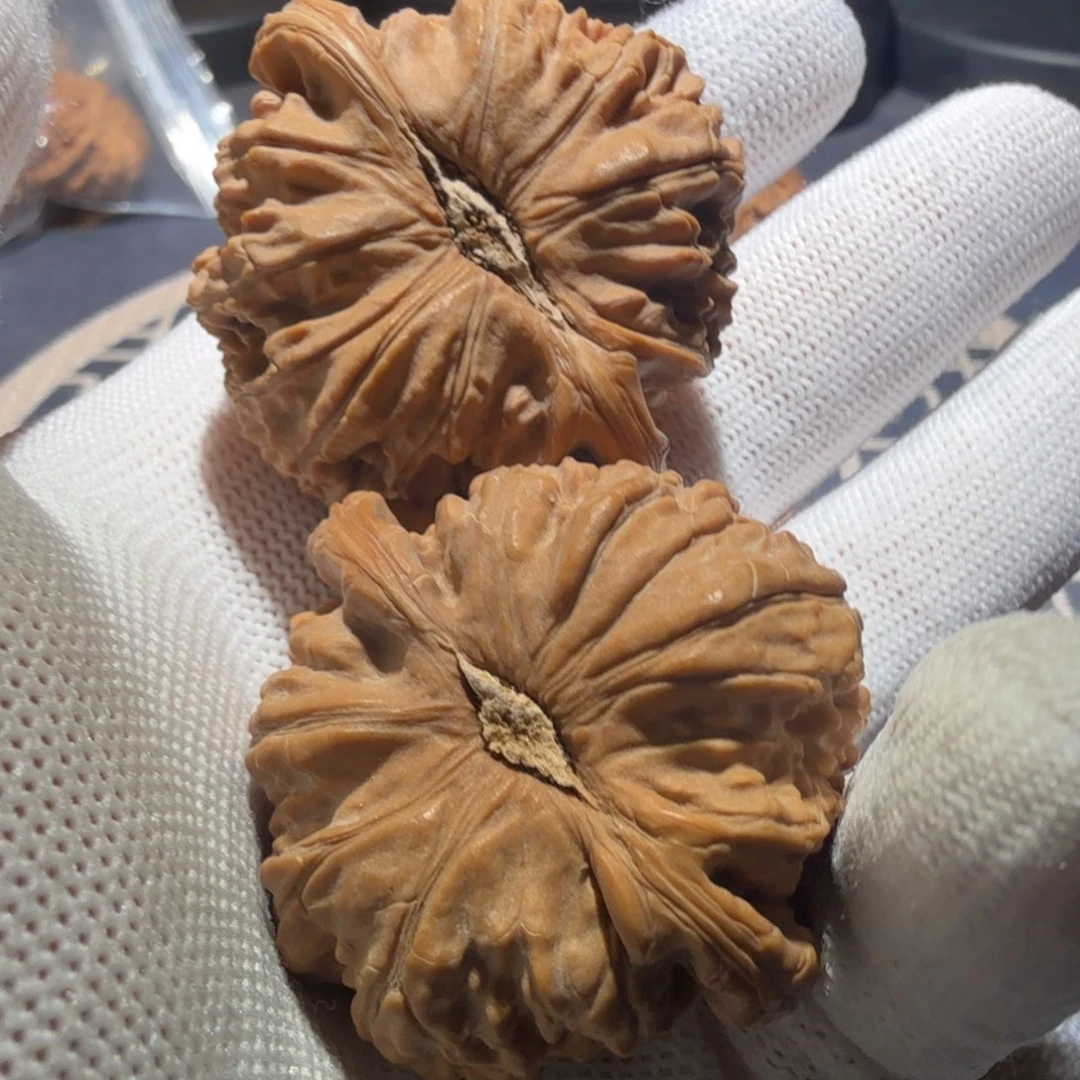 文玩核桃吊坠白狮子