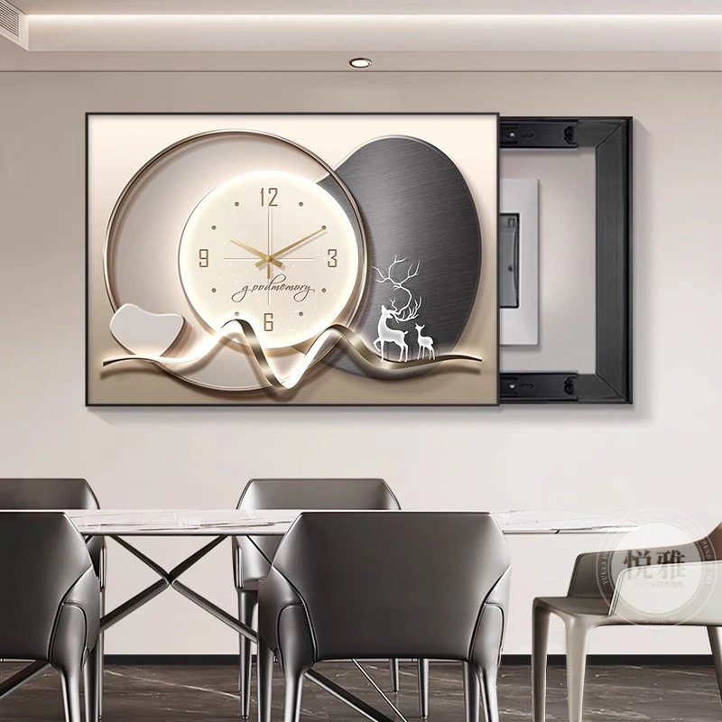 石来运转2025新款电表箱装饰画轻奢高级感弱电箱电闸盒配电箱挂画