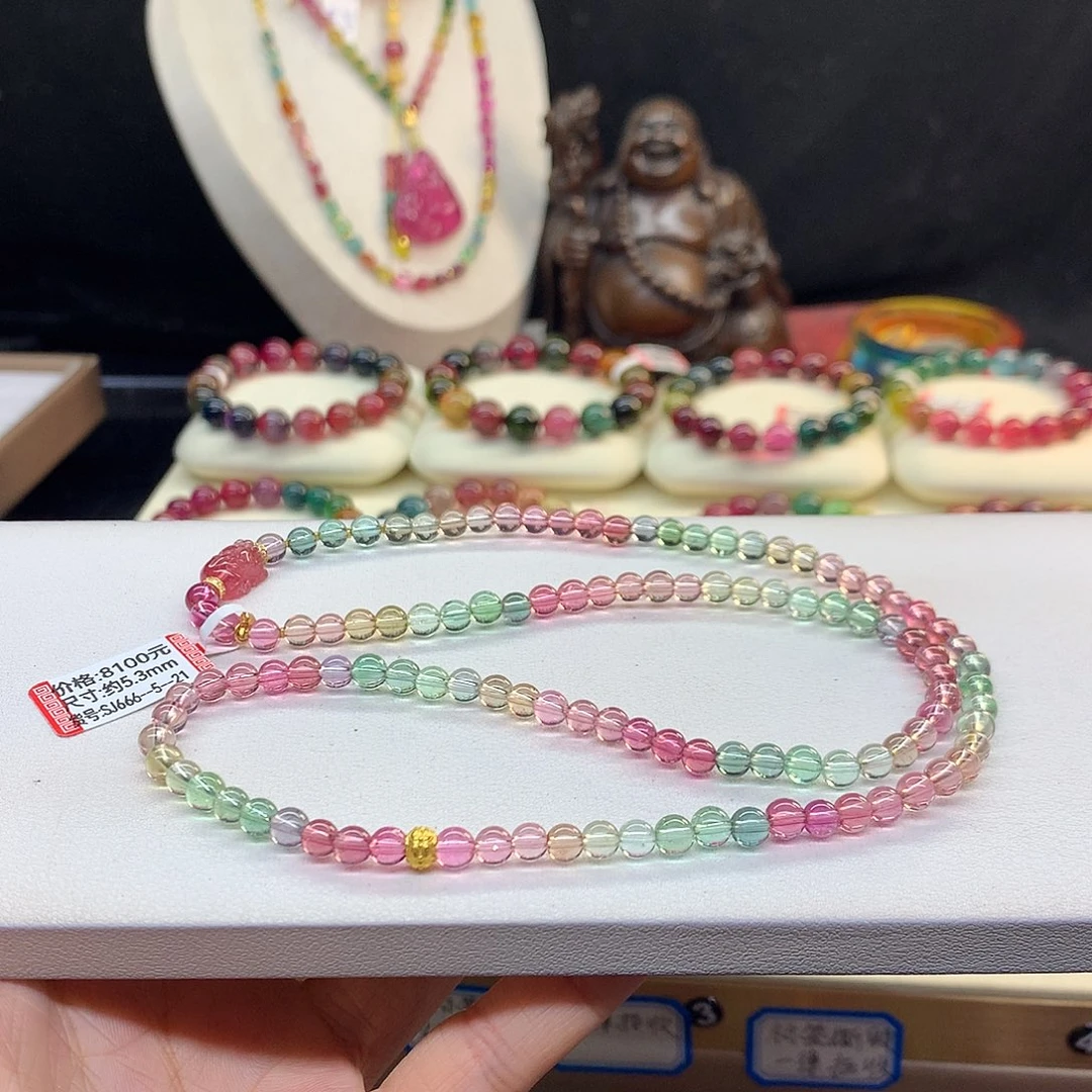 未镶嵌手串碧玺5.3/马卡龙。