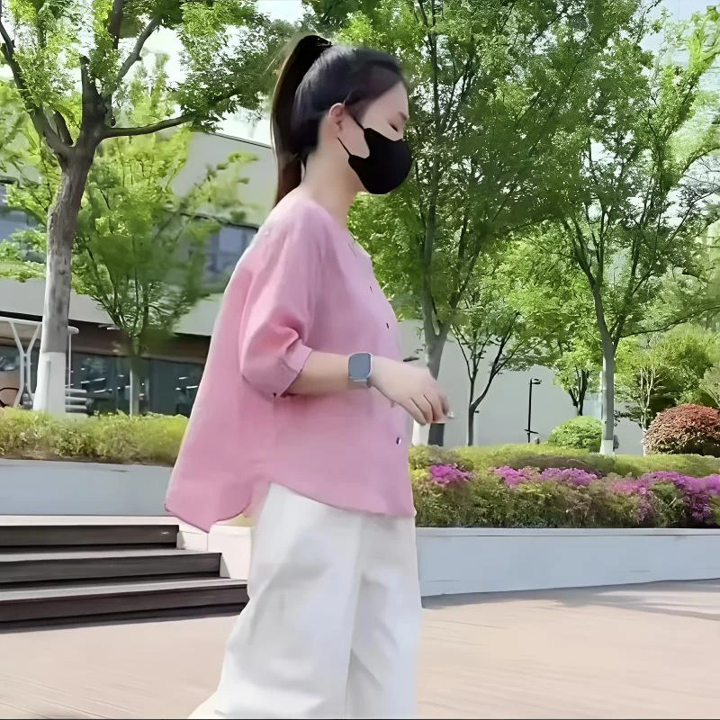 2025新款韩系宽松慵懒衬衫休闲小个子显瘦上衣百搭时尚