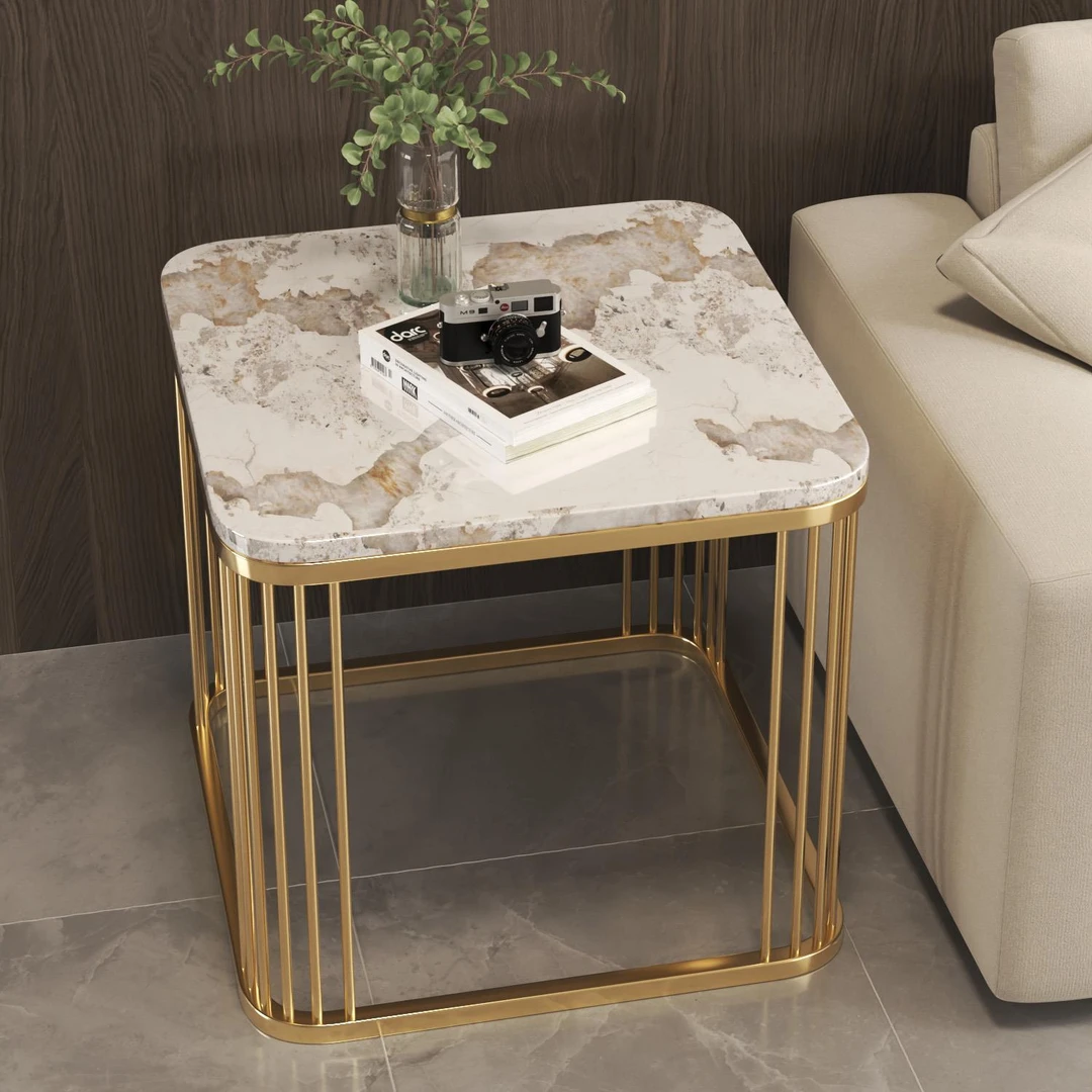 沙发边几客厅2024新款轻奢高级感边柜极简边桌岩板小茶几角几桌子