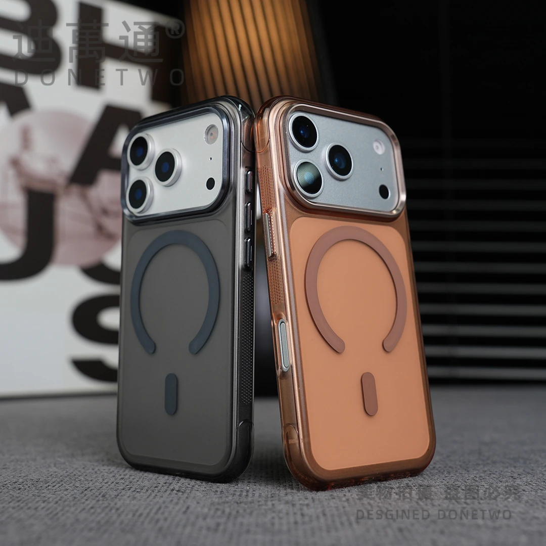 适用气囊防摔苹果17promax手机壳13/14/15/16pro硬壳磁吸充电防摔